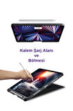 iPad 11.Nesil A16 2025 Uyumlu Fuchsia Touch Pad Bluetooth Klavyeli Standlı Mıknatıslı Tablet Kılıfı