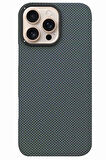 Fuchsia iPhone 16 Pro Max Uyumlu Manyetik Şarj Özellikli Lens Standlı Kevlar Telefon Kılıfı