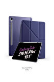 Galaxy Tab S10 FE Plus Uyumlu 13.1 inç Kalem Bölmeli Standlı Tri Folding Tablet Kılıfı