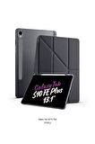 Galaxy Tab S10 FE Plus Uyumlu 13.1 inç Kalem Bölmeli Standlı Tri Folding Tablet Kılıfı