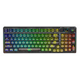 AULA F98 PRO OLED Ekranlı Makrolu Kablosuz RGB Hot-Swap Gasket Pre-Lubed Switch Mekanik Klavye