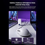 Aula SC800 Lightweight PAW3395 Sensor 26000 DPI 8000Hz Kablolu ve Kablosuz Gaming Oyuncu Mouse Beyaz