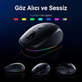 Aula AC208 Rainbow 2.4GHz Kablosuz Şarjlı Türkçe Q Klavye / Mouse ve Mousepad Seti