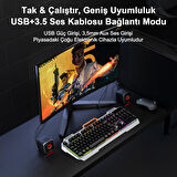 Aula A200 RGB Işıklı Masaüstü Gaming 3.5mm Jack Bilgisayar Pc Hoparlörü