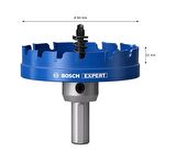 Bosch Expert 80 mm Elmaslı İnox Panç Adaptörlü 2608901445