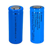 Hedyex 26650 Şarjlı Pil 8800mAh 4.2V Li-ion Pil Mavi 1Li Premium