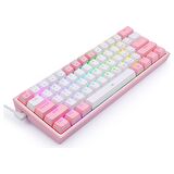 REDRAGON K617-RGB WP FIZZ %60 Q Türkçe Kablolu Mekanik Klavye Beyaz Pembe