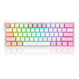 Redragon K617 Fizz RGB Red Switch Kablolu White/Pink Compact Gaming (Oyuncu) Klavye