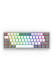 Redragon K616 Fizz PRO RGB Red Switch 2.4GHz Kablosuz Türkçe Mekanik Oyuncu Klavyesi Beyaz, Gri