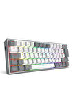 Redragon K616 Fizz PRO RGB Red Switch 2.4GHz Kablosuz Türkçe Mekanik Oyuncu Klavyesi Beyaz, Gri