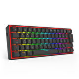 Redragon K616 Fizz PRO RGB Red Switch 2.4GHz Kablosuz Türkçe Mekanik Oyuncu Klavyesi Siyah