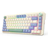 UCAL K673 PRO Vintage White %75 Red Switch RGB Kablosuz Hotswap Türkçe Mekanik Gaming Klavye