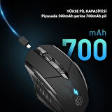 INPHIC PM6 Kablosuz Fare, Sarj Edilebilir Sessiz Kullanim 2.4G 700 mAh USB Mouse