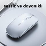 İNPHİC M1P Kablosuz Fare, Şarj Edilebilir Sessiz Kullanım Ultra İnce 2.4G USB Mouse