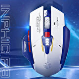 INPHIC F9 Kablosuz Fare, Sarj Edilebilir Sessiz Kullanim 2.4G USB Mouse