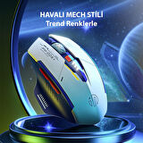 INPHIC F9 Kablosuz Fare, Sarj Edilebilir Sessiz Kullanim 2.4G USB Mouse