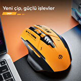 İNPHİC A9 2.4G Kablosuz Ve Bluetooth 5.0/4.0 Mouse Fare, Şarj Edilebilir