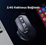 İNPHİC M9 Kablosuz Fare, Ergonomik Şarj Edilebilir Sessiz Kullanım 2.4G 500 mAh USB Mouse