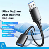 Coofbe Jasoz 1mt USB Uzatma Kablosu Dişi Erkek Uzatma Kablosu USB3.0 Male TO USB3.0 Veri Aktarım Kablosu