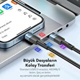 Essager Örgü Kablo 3 Metre PD 60W Type C to Type C Şarj Kablosu 480Mbps Veri Aktarım Şarj Akım Korumalı