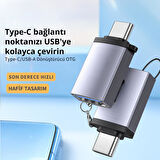 Coofbe Jasoz Type-C to USB 3.1 Dönüstürücü Adaptör Mini OTG 10Gbps Veri Aktarım Type-c Dönüştürücü 