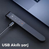 Coofbe 100Mt Mesafeli 500Mah Şarjlı 3R Lazer Işıklı 2.4GHz Projeksiyon Sunum Kumandası Kırmızı Lazer İşaretçili