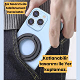 Coofbe Yükseklik Ayarlı Katlanılabilir Magsafe Uyumlu Magnetic Çift Halkalı Telefon Standı Halka Telefon Tutucu