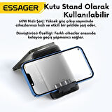 Essager 6in1 60W Type-C To Usb Lightning  Dönüştürücü Şarj Kablosu Seyahat Şarj Seti Sim Kart Aparatı