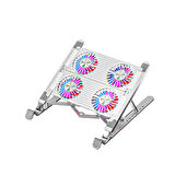 Coofbe Led Işıklı Yükseklik Ayarlı Katlanabilir 4 Fanlı Notebook Laptop Soğutucu Turbo Fan Laptop Standı