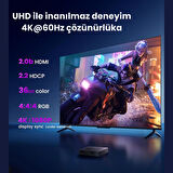 Coofbe HDMI Dagitici 4K 60Hz Çift Yönlü HDMI Çogalticı 2in1 Çift Yönlü HDMI Switch Adaptörü