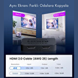 Coofbe HDMI Dagitici 4K 60Hz Çift Yönlü HDMI Çogalticı 2in1 Çift Yönlü HDMI Switch Adaptörü
