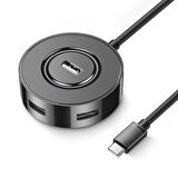 Coofbe Jasoz 1.5 Metre 4in1 Type-C To Usb Çoğaltıcı Hub Type-C to 4x USB3.0 Mouse Yazıcı Klavye Okuyucu  