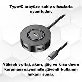 Coofbe Jasoz 1.5 Metre 4in1 Type-C To Usb Çoğaltıcı Hub Type-C to 4x USB3.0 Mouse Yazıcı Klavye Okuyucu  