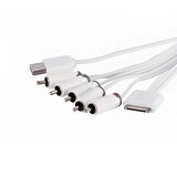 PMM229-0200 APPLE DOCK - 5 RCA +USB A kompetent Kablosu