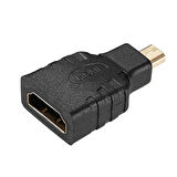 PB010 HDMI D erkek - HDMI A dişi adaptör,Nikel kaplı termo-plastik dayanıklı konnektör