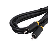 Prolink PB263-0150 Kaliteli Nikel kaplı termo-plastik dayanıklı konnektörlü Kaliteli RCA Ses Kablosu 1,5Metre