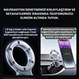 Coofbe 360 Derece Döner Başlıklı Güçlü Mgsafe Uyumlu Manyetik Havalandırma Araç İçi Telefon Tutucu