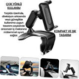 Coofbe 360 Döner Başlıklı Direksiyon Torpido Üzeri Araç Telefon Tutucu Kompact Tasarım