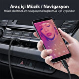 Coofbe 1metre Type-c  Aux Kablosu Type-c To 3.5 mm Audio Aux DAC Çipli Hi-fi Araç Hoparlör Kulaklık