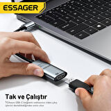 Essager 8K@60Hz Type C To HDMİ Çevirici Type C - HDMI Dönüştürücü Type C Görüntü Aktarım Dönüştürücü 