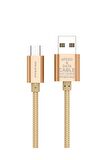 Pineng Micro USB 2 Metre Örgülü Altın Kablo PN-306