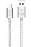 Pineng Micro USB 2 Metre Örgülü Gümüş Kablo PN-306