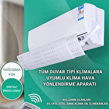 Coofbe Delikli Yapışkanlı Ayarlanabilir Klima Hava Yönlendirici Aparat Klima Aparatı Siperlik Yön Aparatı