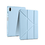 Huawei MatePad SE 11 inç Uyumlu Standlı Uyku Modlu Kalemlikli Trifolding Fuchsia Tablet Kılıfı