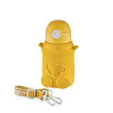 Shotay ST-8816 480ml Askılı Silikon Kılıflı Pipetli Sarı Çelik Matara