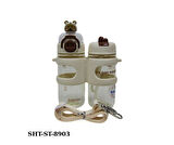 Shotay ST-8903 330ml+450ml Çift Kullanım Pipetli Beyaz Matara