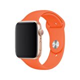 Fuchsia Apple Watch Uyumlu Spor Kordon 42 - 44 mm M/L Ölçülerinde Yumuşak Silikon Rahat Kordon