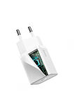 Baseus Apple iPhone 11 / 12 / 13 / Pro / Pro Max / Mini / 14 / 14 Plus / 14 Pro / 14 Pro Max Tüm Serilerle Uyumlu 20W Hızlı Şarj Adaptörü + Type-C To Lightning 1m Şarj Kablosu