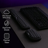 Coofbe Masaüstü Kol Dayama Padi Ergonomik Klavye ve Mouse İçin Bilek Destek Seti Bilek Yastığı
