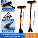 Coofbe Teleskopic Profesyonel 2in1 Araç Kar Fırçası Oto Ön Cam Buz Kazıyıcı Araç  Kar Fırçası Ve Buz Kazıyıcı